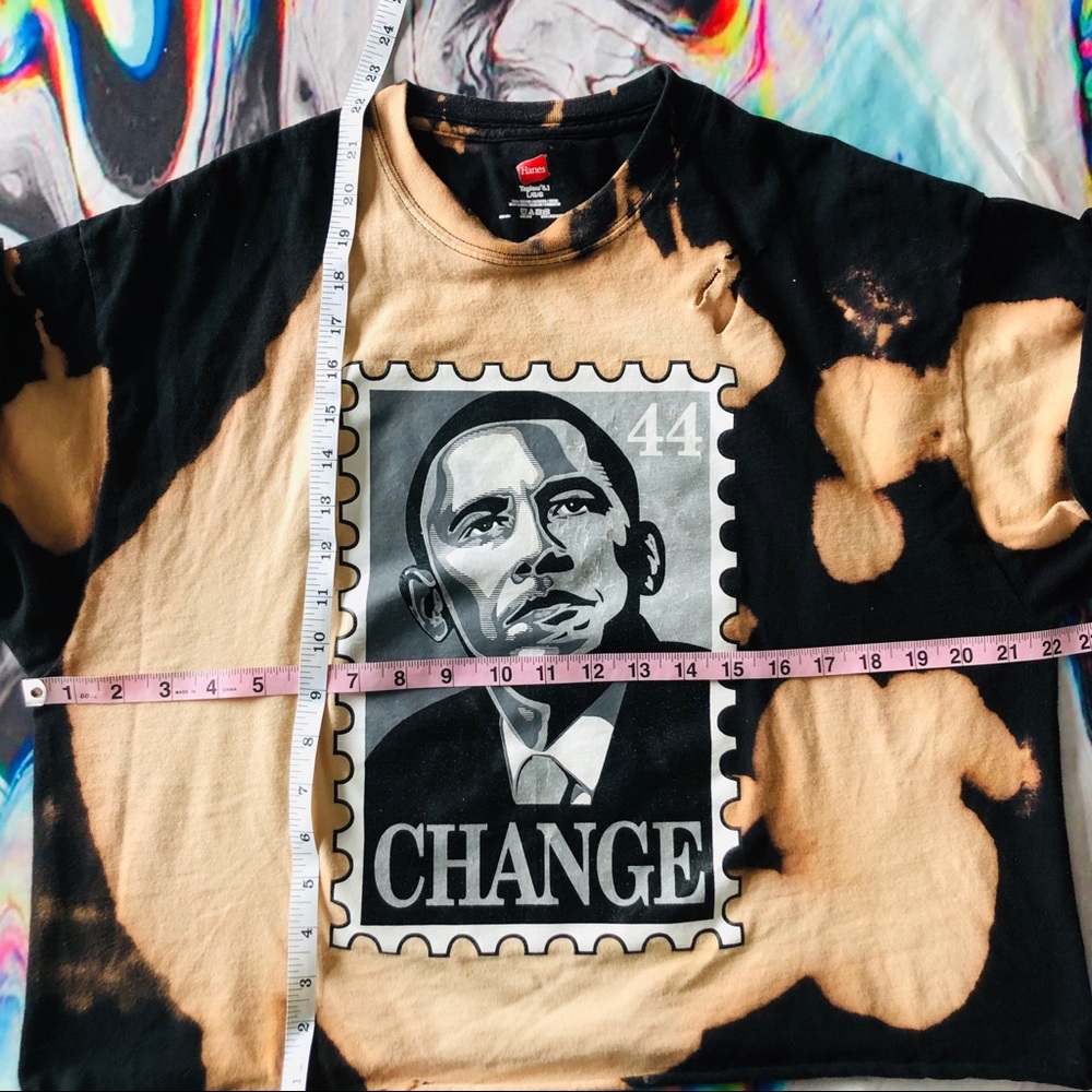 Obama Reworked Acid Wash Distressed Crop L - Picture 5 of 5